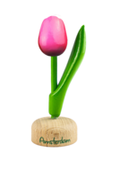 Kleine tulp op voet - 8 cm - roze rood - Amsterdam