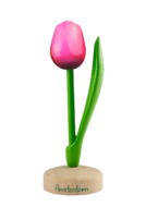 Grote tulp op voet - 20 cm - roze rood - Amsterdam