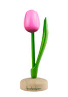 Grote tulp op voet - 20 cm - roze wit - Amsterdam