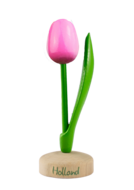 Grote tulp op voet - 20 cm - roze wit - Holland
