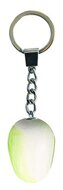 Kleine tulp sleutelhanger. 3,5 cm, wit groen
